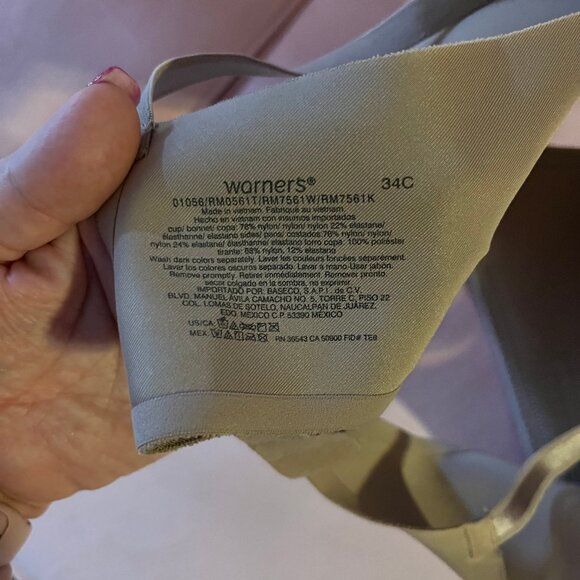 Warners Tan Bra NO wire 34C Like NEW - Picture 2 of 6